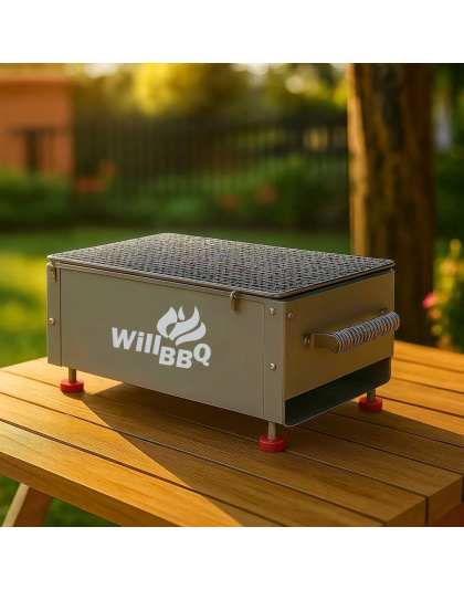 Portable 30cm x 18cm Charcoal Hibachi Grill