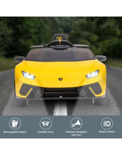 Kahuna Lamborghini Performante Kids Electric Ride On Car Remote Control - Yellow