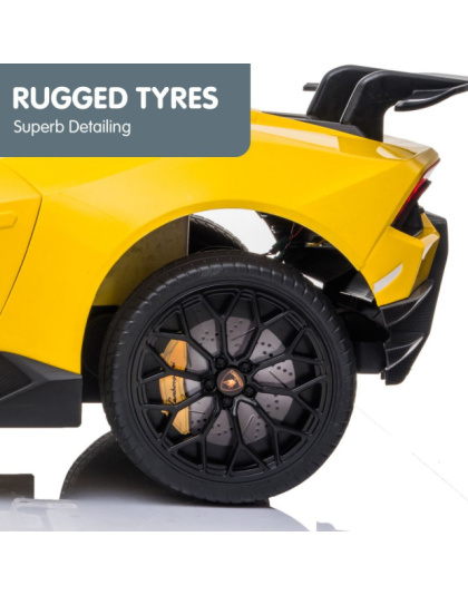 Kahuna Lamborghini Performante Kids Electric Ride On Car Remote Control - Yellow