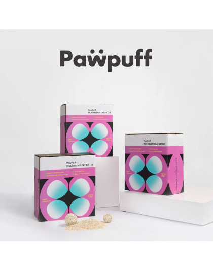 PawPuff Tapioca Multiblend Cat Litter - Tofu, Tapioca, Corn &amp; Mineral, 7.6kg