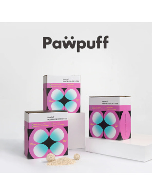 PawPuff Tapioca Multiblend Cat Litter - Tofu, Tapioca, Corn &amp; Mineral, 7.6kg